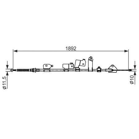 1 987 482 439 Тросик, cтояночный тормоз BOSCH