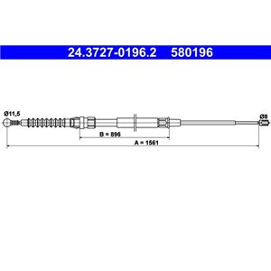 24.3727-0196.2 Тросик, cтояночный тормоз ATE - Top1autovaruosad