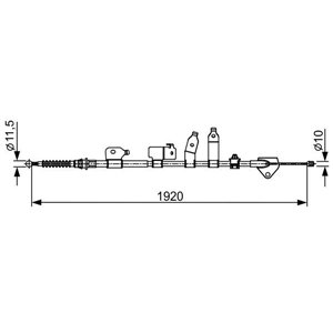 1 987 482 438  Handbrake cable BOSCH 