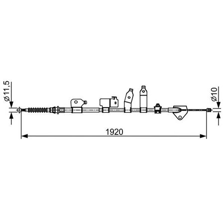 1 987 482 438 Тросик, cтояночный тормоз BOSCH