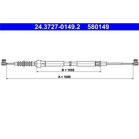 24.3727-0149.2 Kabeldragning, parkeringsbroms ATE