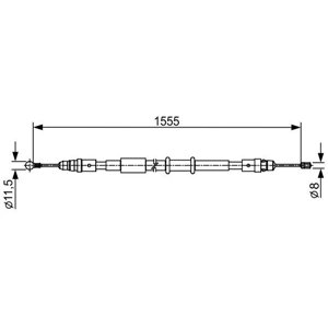 1 987 482 552 Cable Pull, parking brake BOSCH - Top1autovaruosad