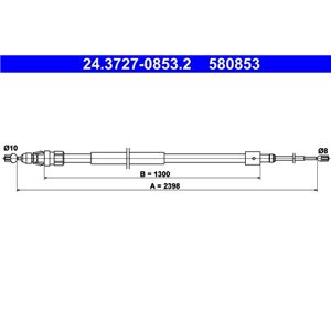 24.3727-0853.2 Taljanveto, seisontajarru ATE - Top1autovaruosad