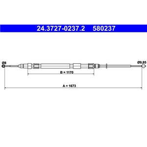 24.3727-0237.2 Тросик, cтояночный тормоз ATE - Top1autovaruosad