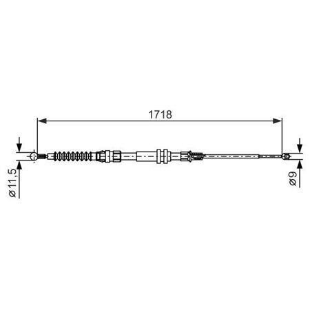 1 987 482 378 Kabeldragning, parkeringsbroms BOSCH