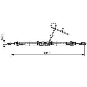 1 987 482 559 Тросик, cтояночный тормоз BOSCH - Top1autovaruosad