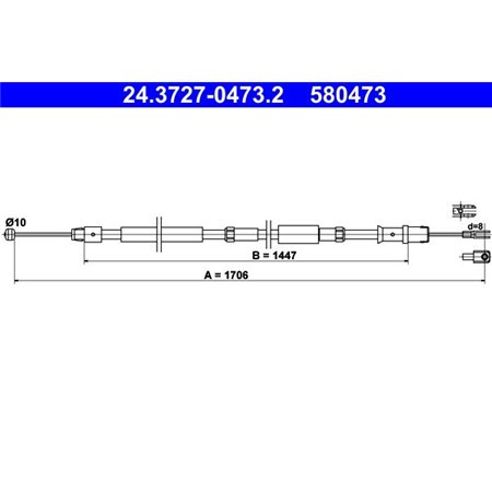 24.3727-0473.2 Kabeldragning, parkeringsbroms ATE