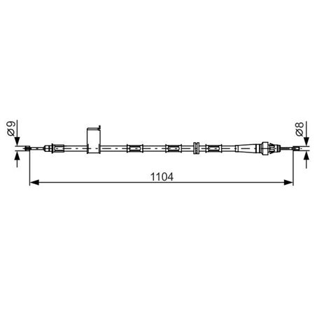 1 987 482 364 Cable Pull, parking brake BOSCH