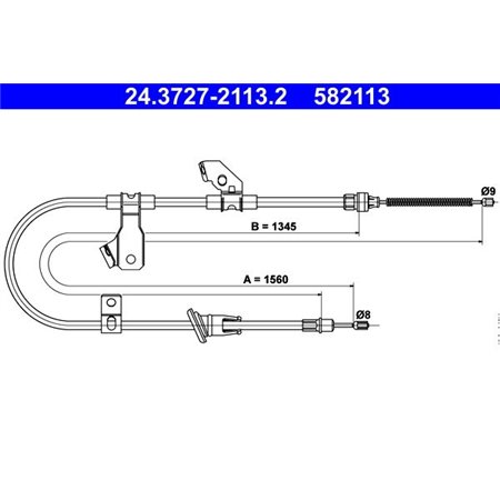 24.3727-2113.2 Cable Pull, parking brake ATE