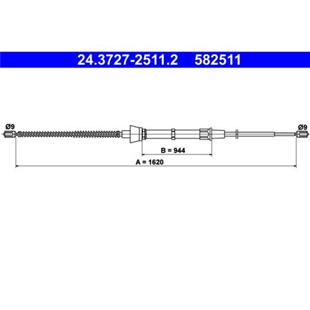 24.3727-2511.2 Kabeldragning, parkeringsbroms ATE