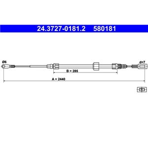 24.3727-0181.2 Taljanveto, seisontajarru ATE - Top1autovaruosad