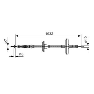 1 987 482 021 Kabeldragning, parkeringsbroms BOSCH - Top1autovaruosad