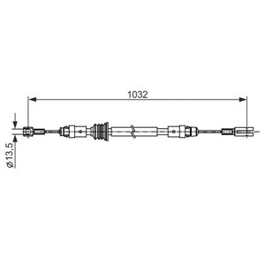 1 987 482 548 Тросик, cтояночный тормоз BOSCH - Top1autovaruosad