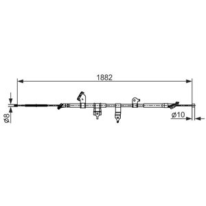 1 987 482 567 Cable Pull, parking brake BOSCH - Top1autovaruosad