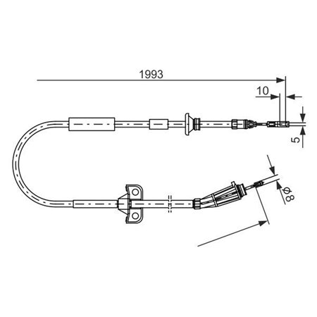 1 987 477 819 Kabeldragning, parkeringsbroms BOSCH