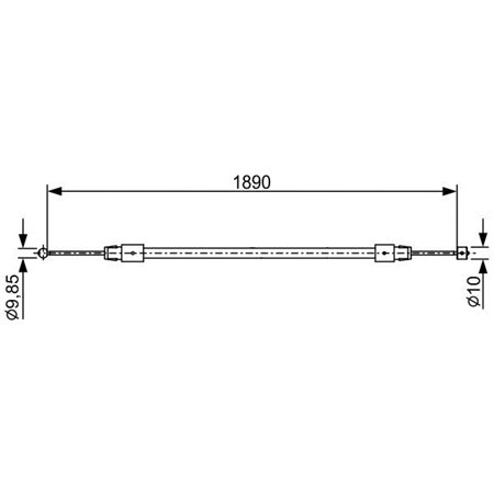 1 987 482 444 Cable Pull, parking brake BOSCH