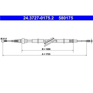 24.3727-0175.2 Cable Pull, parking brake ATE - Top1autovaruosad