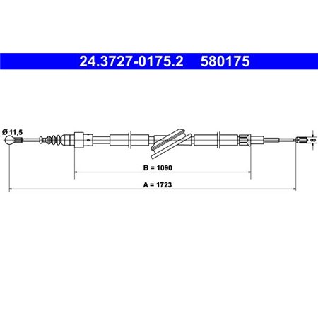 24.3727-0175.2 Kabeldragning, parkeringsbroms ATE