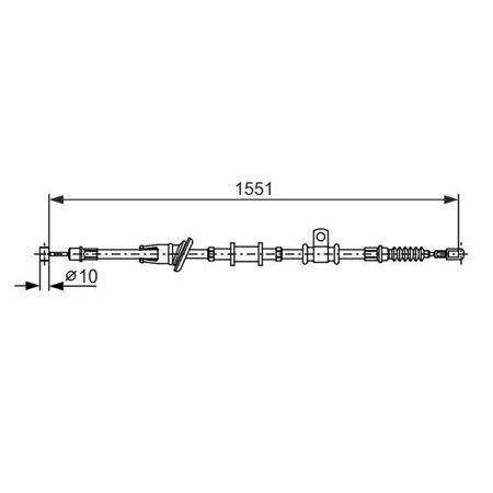 1 987 482 400 Kabeldragning, parkeringsbroms BOSCH