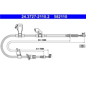 24 3727-2110 2  Handbrake cable ATE  - Top1autovaruosad