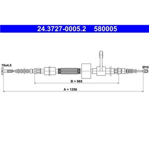 24.3727-0005.2 Cable Pull, parking brake ATE - Top1autovaruosad