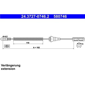 24.3727-0746.2 Тросик, cтояночный тормоз ATE - Top1autovaruosad