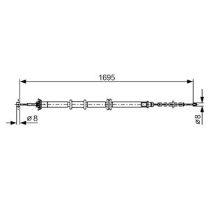 1 987 482 205 Taljanveto, seisontajarru BOSCH - Top1autovaruosad