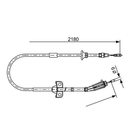 1 987 477 248 Kabeldragning, parkeringsbroms BOSCH