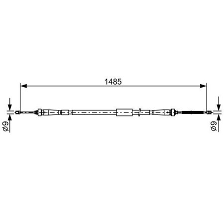 1 987 482 637 Kabeldragning, parkeringsbroms BOSCH