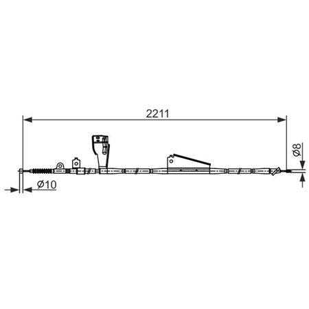 1 987 482 424 Cable Pull, parking brake BOSCH