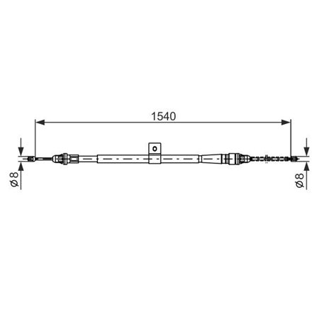 1 987 477 992 Cable Pull, parking brake BOSCH