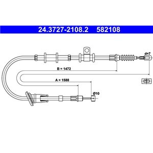 24.3727-2108.2  Handbrake cable ATE 