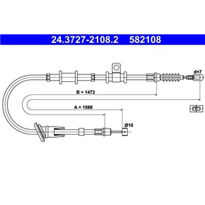 24.3727-2108.2 Тросик, cтояночный тормоз ATE - Top1autovaruosad