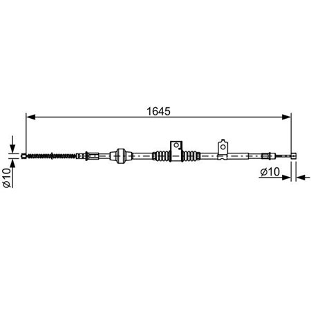 1 987 482 517 Тросик, cтояночный тормоз BOSCH