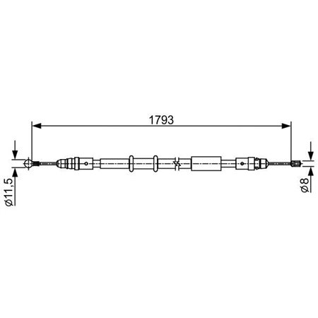 1 987 482 550 Тросик, cтояночный тормоз BOSCH