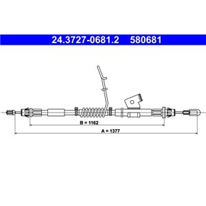 24 3727-0681 2  Handbrake cable ATE  - Top1autovaruosad