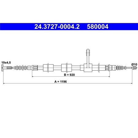 24.3727-0004.2 Kabeldragning, parkeringsbroms ATE