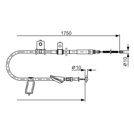 1 987 482 351 Cable Pull, parking brake BOSCH