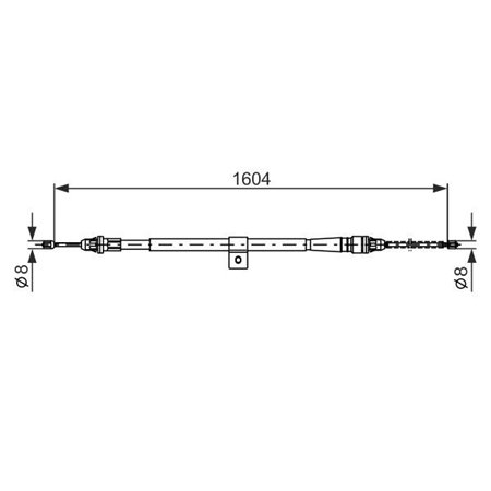 1 987 477 980 Kabeldragning, parkeringsbroms BOSCH