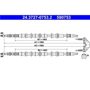 24.3727-0753.2 Taljanveto, seisontajarru ATE - Top1autovaruosad