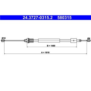 24.3727-0315.2 Taljanveto, seisontajarru ATE - Top1autovaruosad