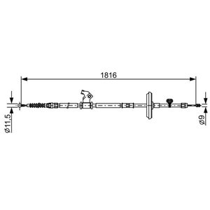 1 987 482 535 Тросик, cтояночный тормоз BOSCH - Top1autovaruosad