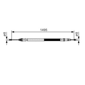 1 987 482 118  Handbrake cable BOSCH 