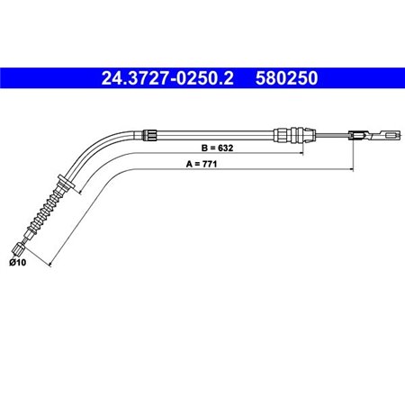 24.3727-0250.2 Kabeldragning, parkeringsbroms ATE