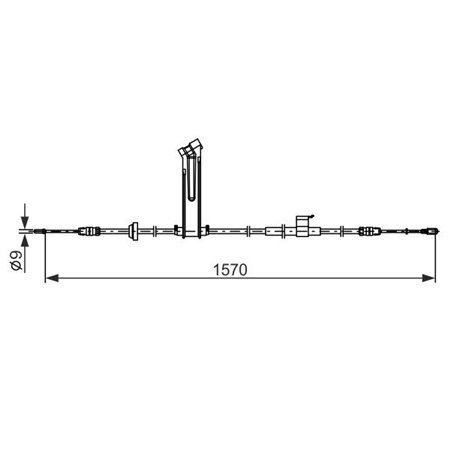 1 987 482 833 Cable Pull, parking brake BOSCH