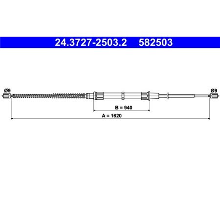 24.3727-2503.2 Cable Pull, parking brake ATE
