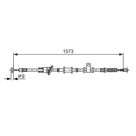 1 987 482 399 Kabeldragning, parkeringsbroms BOSCH