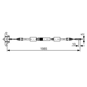 1 987 482 128  Handbrake cable BOSCH 