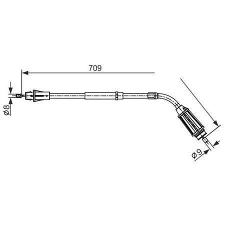 1 987 482 557 Cable Pull, parking brake BOSCH