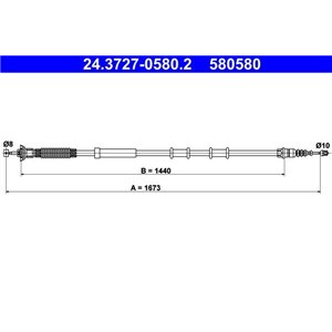 24.3727-0580.2  Handbrake cable ATE 
